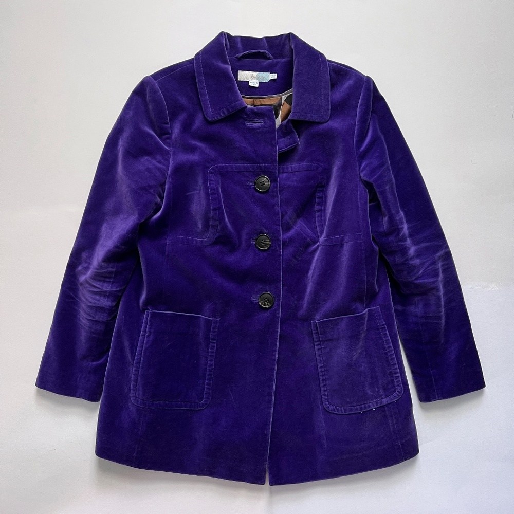 Boden Velvet Coat, size 10, Purple